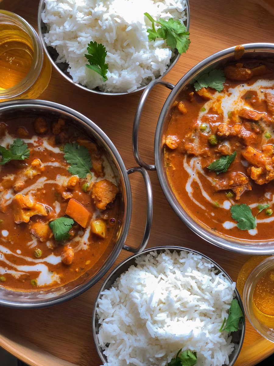 Colorful Indian Ayurvedic spices and herbs used in PCOD diet