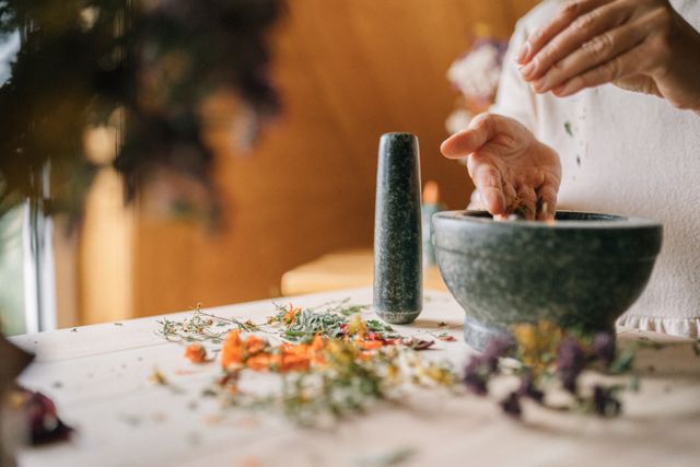 Herbal purgative medicines used in Virechana Panchakarma therapy at an Ayurveda clinic